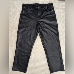 Black Faux Leather Pants